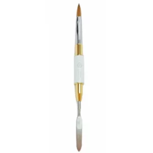 BORSTEL MET SPATEL, NATUURLIJK HAAR, VOOR POLYGEL, SNELLE GEL, WIT