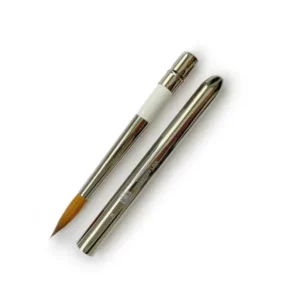 PENSEEL MET DOP, NATUURLIJK HAAR, VOOR POLYGEL, SNELLE GEL, ZILVER NR. 8