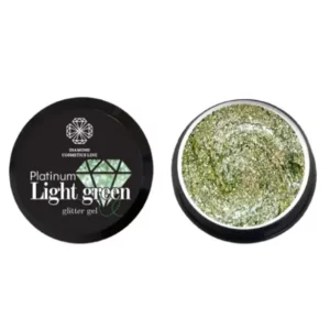 PLATINUM „LIGHT GREEN GLITTER GEL” 5 ML